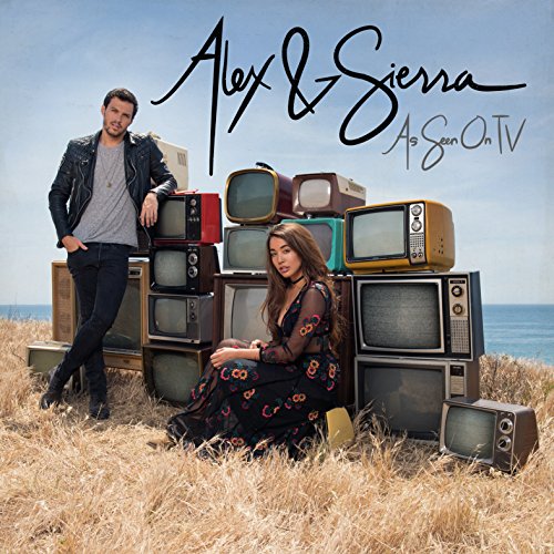 Alex & Sierra album cover with vintage televisions in a field.