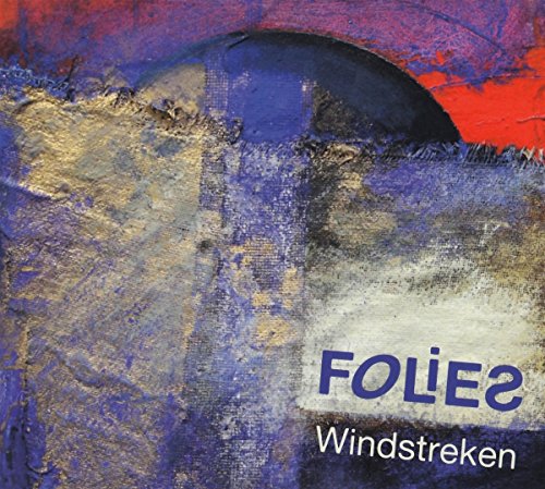 CD cover with abstract blue, gold, and red textured painting; text "FOLIE2".