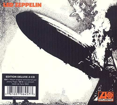 Black and white album cover featuringB featuring a large blimp and Atlantic Records logo.