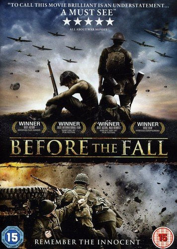 DVD cover for “Before The Fall” depicting soldiers in wartime.
