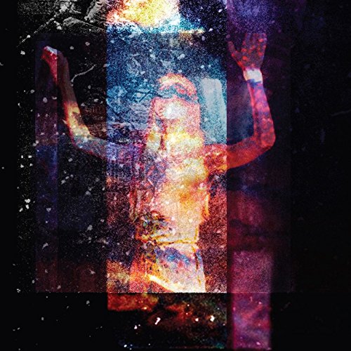 CD cover with distorted image of a person with raised arms.
