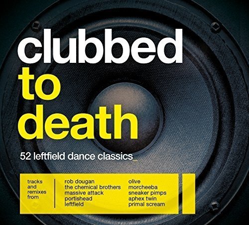 CD cover for “Clubbed To D” with a large speaker graphic.