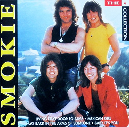CD cover featuring four smiling men, the band Smokie, in 1970s attire.