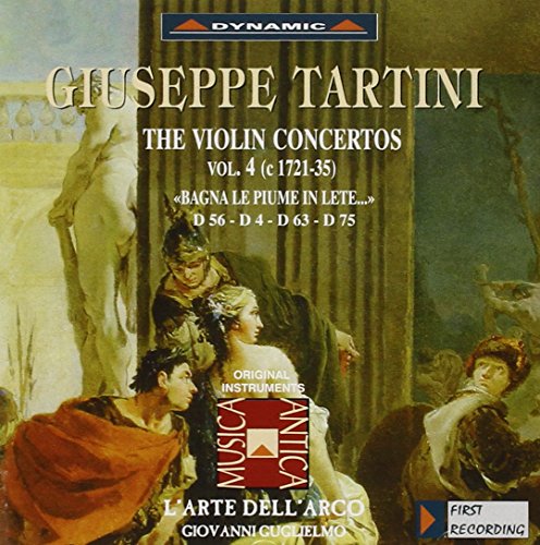 CD cover for Tartini’s violin concertos, featuring classical painting details.