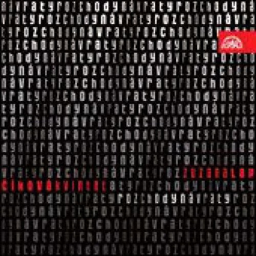 CD cover with dense black text and a red rectangular accent.