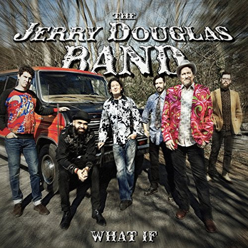 Jerry Douglas Band album cover featuring six musicians and a red van.