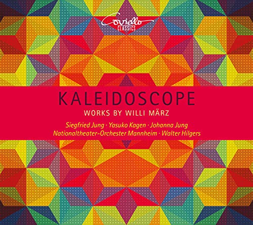 CD cover: colorful geometric kaleidoscope pattern, title "KALEIDOSCOPE" and composer "Willi März".