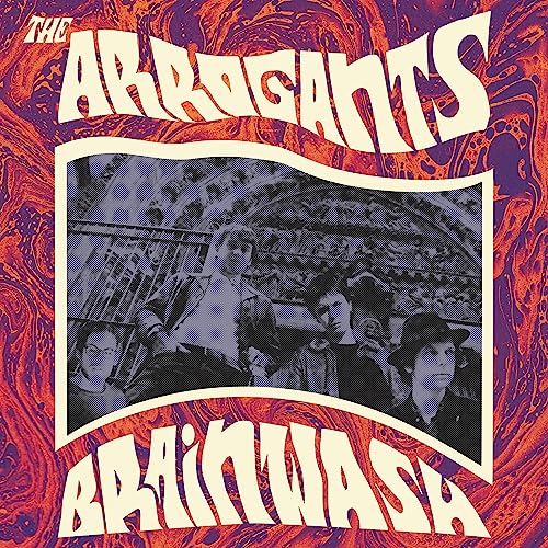 CD cover for The Arrogants’ “Brainwash,” featuring a band portrait.