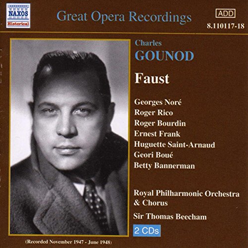 CD cover for Gounod’s “Faust” featuring a portrait of Georges Noré.