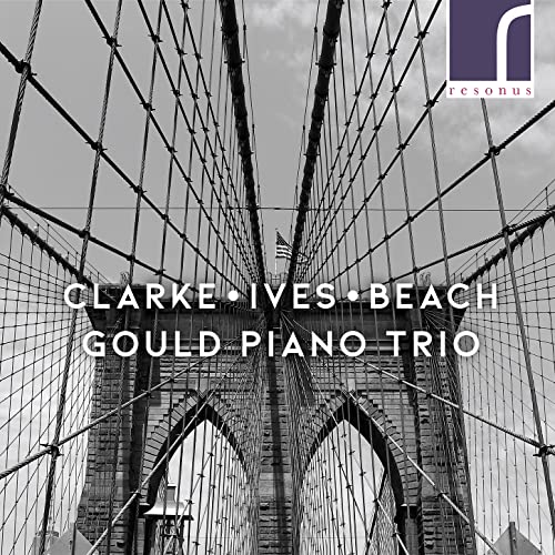 CD cover with a black and white image of the Brooklyn Bridge.