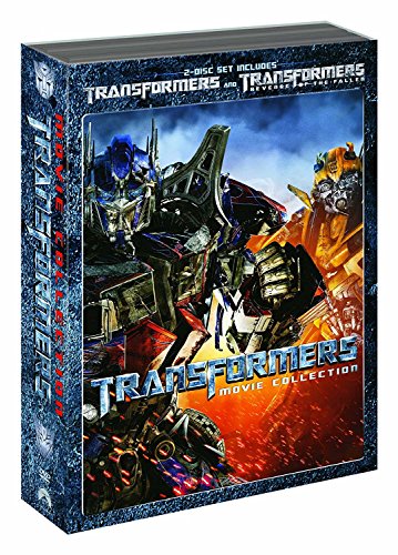 Transformers movie collection DVD box set featuring Optimus Prime and Bumblebee.