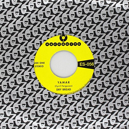 Yellow record label with black geometric pattern background, "Yamar" text.