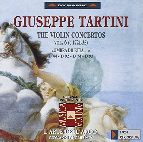 CD cover for Tartini’s violin concertos, featuring classical artwork.