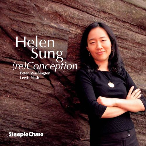 Helen Sung album cover: portrait of a woman against a rock texture.