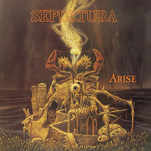 Sepultura’s “Arise” album cover: surreal, dark artwork with a large, monstrous tree.