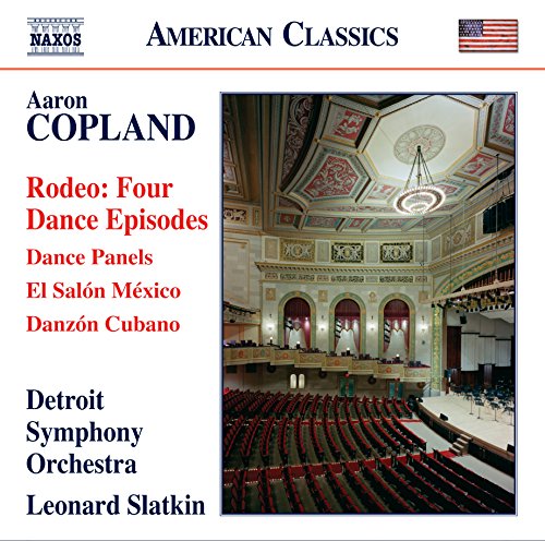 CD cover for Copland’s “Rodeo” and “Dance Panels” with theater image.