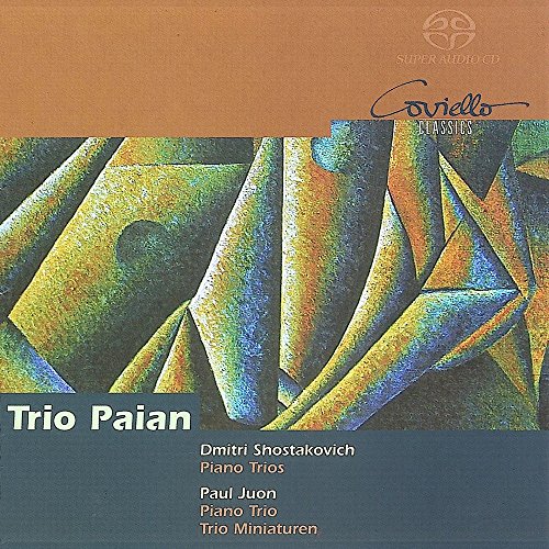 CD cover with abstract geometric design and text: "Trio Paian," composers listed.