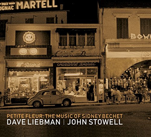 CD cover: vintage street scene with shops, text "Petite Fleur" and artist names.