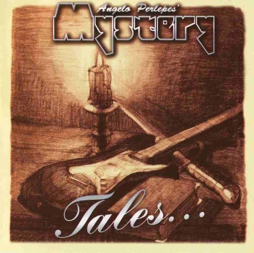 Sepia-toned album cover with a candle, sword, and book illustration.