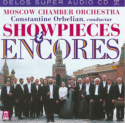 CD cover featuring orchestra, conductor, and St. Basil’s Cathedral in Moscow.