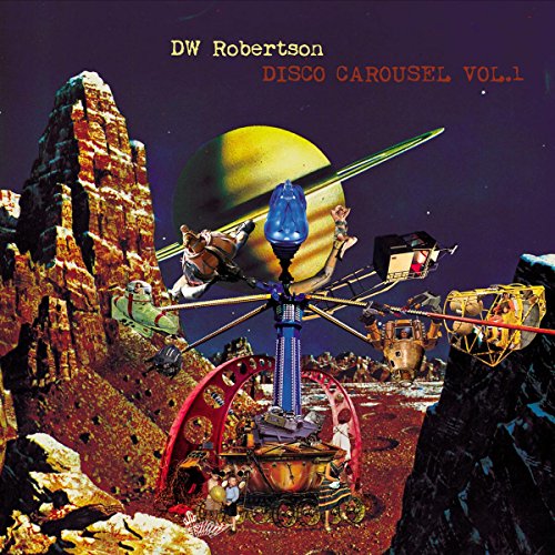 Album cover: surreal landscape with a glowing carousel and planet.