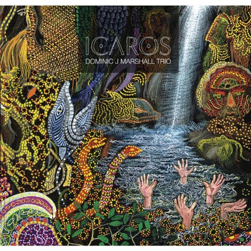 CD cover art: colorful, surreal jungle scene with hands reaching up.