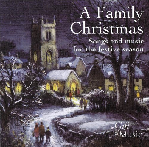 CD cover: snowy village scene with church, titled "A Family Christmas".