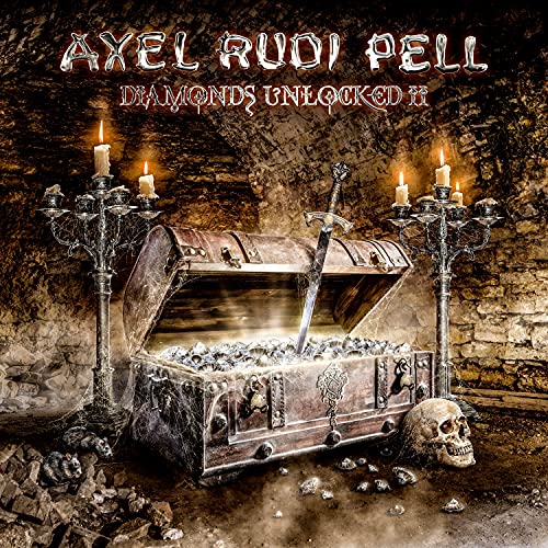 Album cover for Axel Rudi Pell’s “Diamonds Unlocked II” with treasure chest.