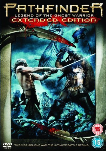 DVD cover for "Pathfinder," featuring warriors in battle with a dragon.