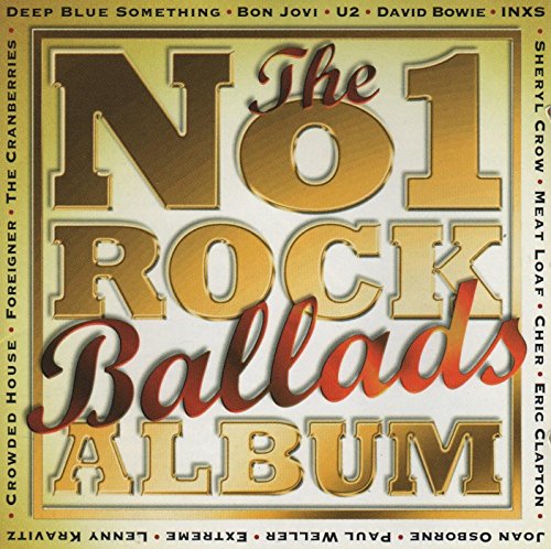 CD cover for “No.1 Rock Ballads Album” featuring gold text and artist names.