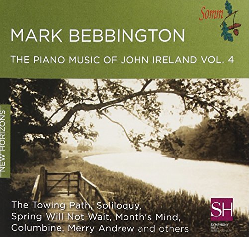 CD cover for Mark Bebbington’s John Ireland piano music, featuring a landscape.