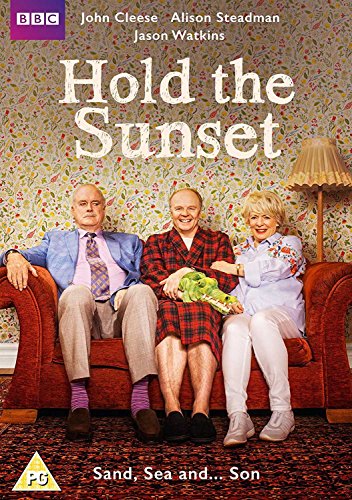 Hold the Sunset" DVD cover featuring three people seated on a sofa.