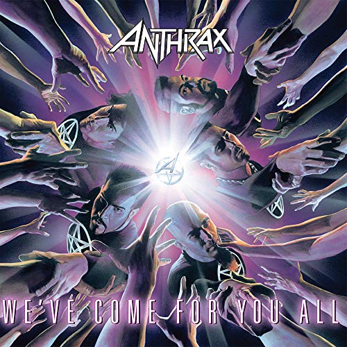 Anthrax album cover: hands reaching toward a central, distorted face.