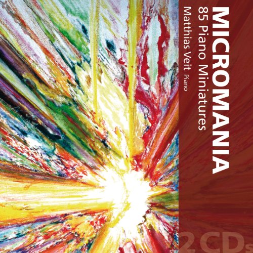 CD cover for "Micromania" by Matthias Veit, abstract colorful artwork.