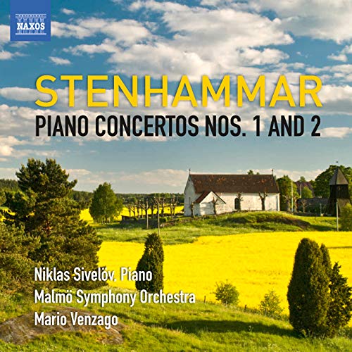 CD cover with landscape, text “STENHAMMAR Piano Concertos”, and artist names.