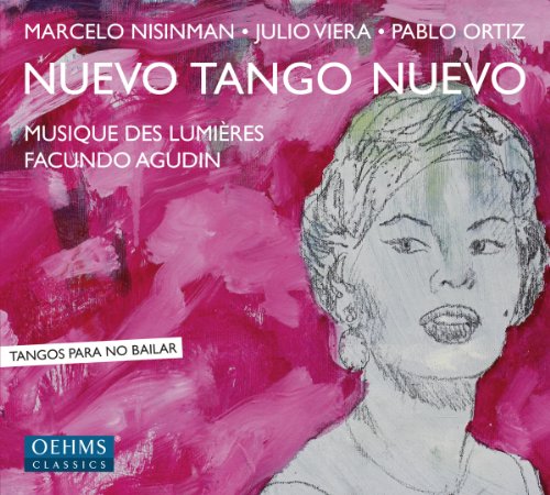 CD cover for “Nuevo Tango Nuevo” featuring a portrait and abstract paint.