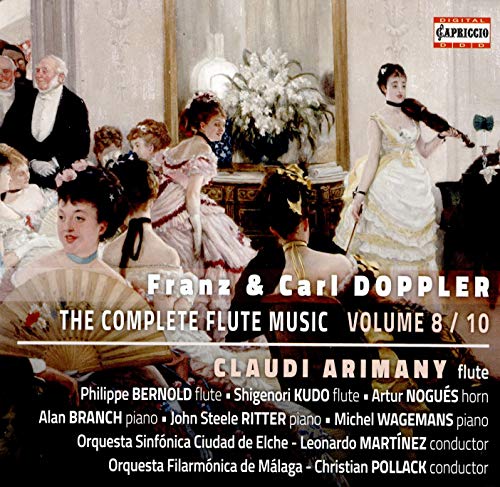 CD cover: 19th-century painting of people in formal attire, flute music title.