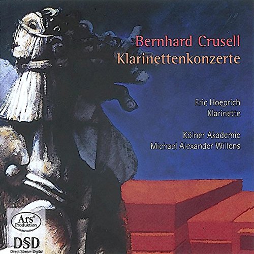 CD cover: painting of a clarinetist with abstract shapes, text details.