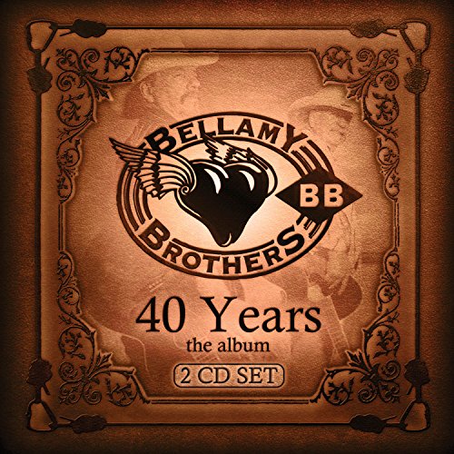 Bellamy Brothers “40 Years” album cover with winged heart logo.