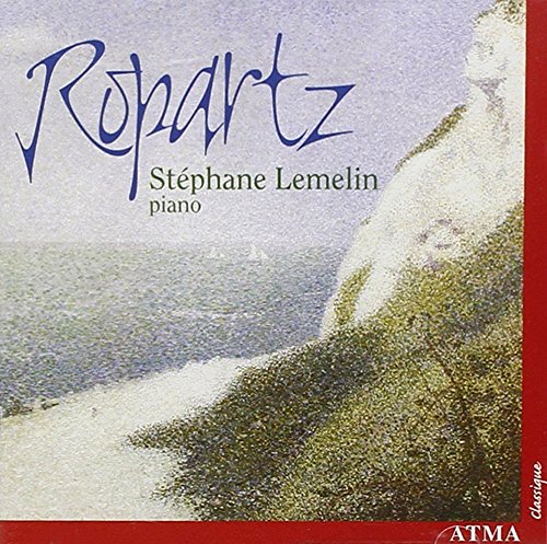 CD cover with "Ropartz" and "Stéphane Lemelin piano" overS over a soft landscape painting.