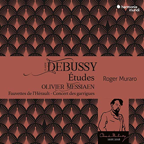 CD cover for Debussy’s Études with portrait of Roger Muraro.