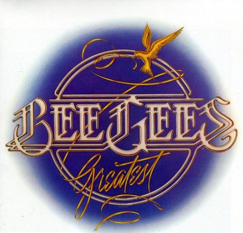 Bee Gees “Greatest” album cover with gold lettering and a flying bird.