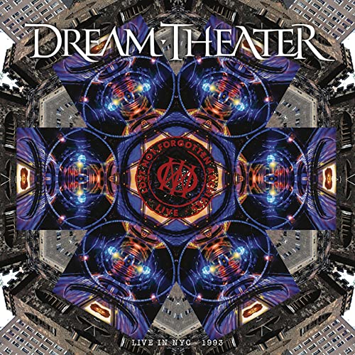 Dream Theater “Lost Not Forgotten” album cover, kaleidoscopic city image.