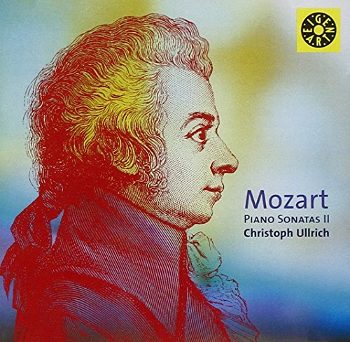 CD cover featuring a red-haired portrait of Mozart and text details.