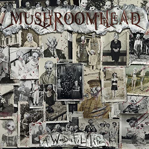 Mushroomhead album cover: collage of unsettling vintage photos and band logo.