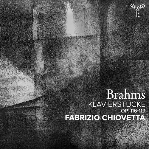 CD cover for Fabrizio Chiovetta’s Brahms Klavierstücke, abstract gray design.