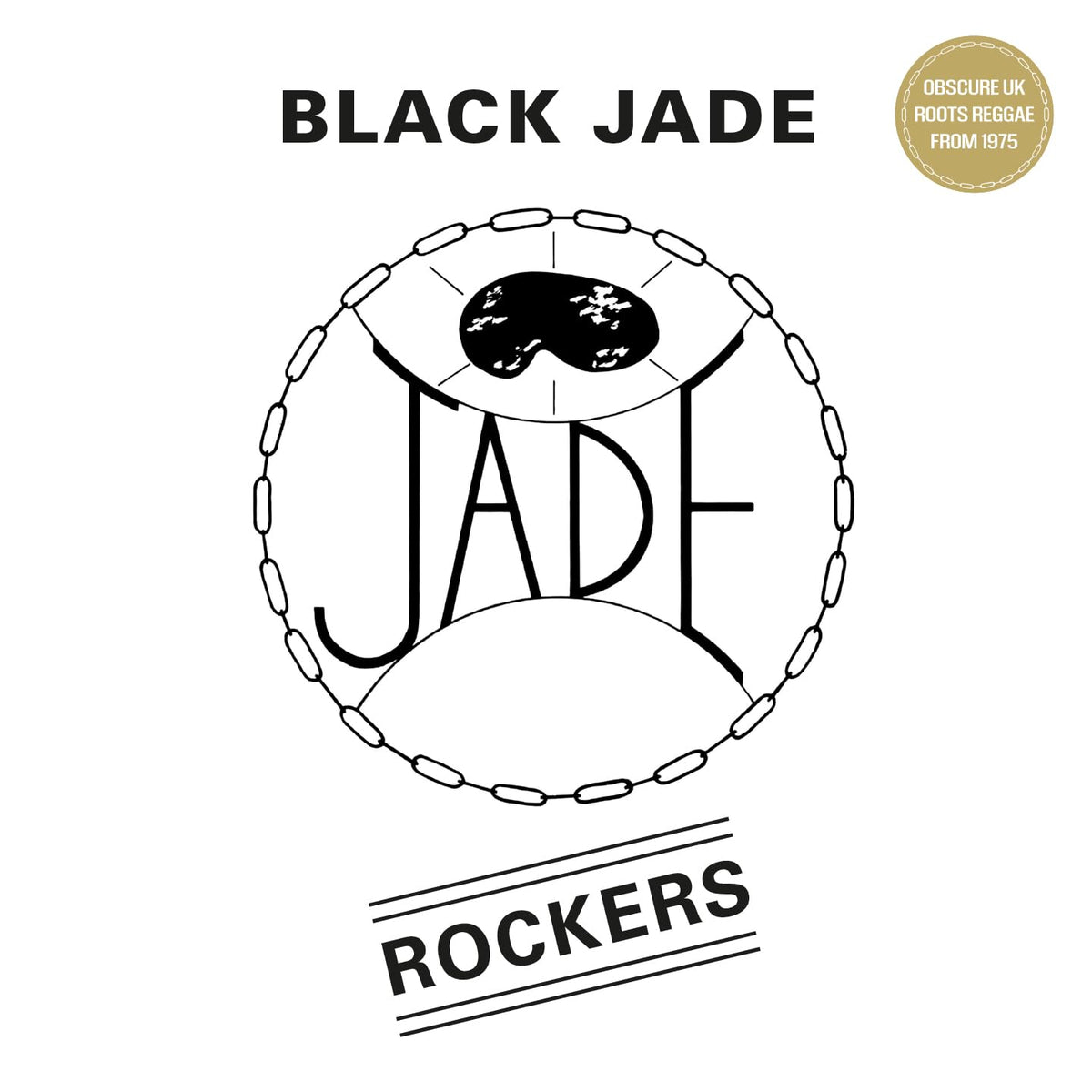 Black Jade - Rockers vinyl record cover with chain and mask design.