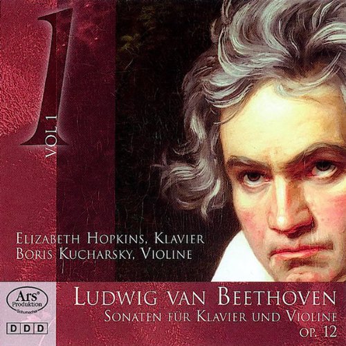 CD cover featuring a portrait of Ludwig van Beethoven and text details.
