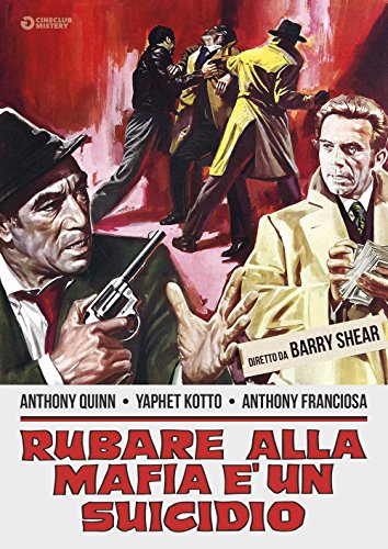 DVD cover for Italian crime film "Rubare Alla Mafia E Un Suicidio" with gunfight scene.