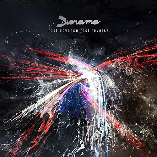 CD cover for Diorama’s “Fast Advance Fast Reverse” with abstract light streaks.